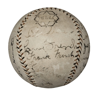 1931 MLB Tour of Japan Team Signed Baseball (16 Signatures) Including Lou Gehrig, Mickey Cochrane, Lefty Grove and Al Simmons (JSA)